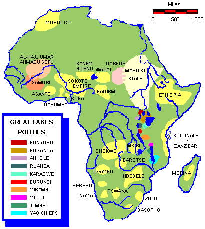 Map African Pre Colonial Political Entities